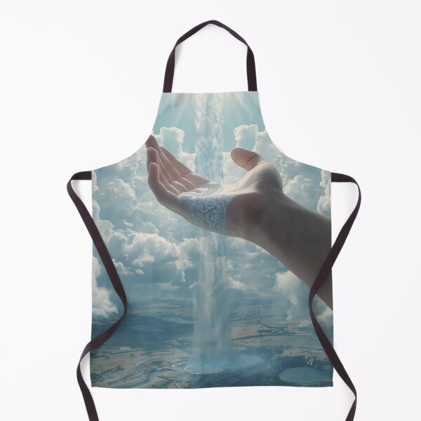 Item preview, Creation Hand Waterfall Art – Surreal Clouds, Flowing Water and Symbolic Earth Formation designed and sold by Mintiko2.