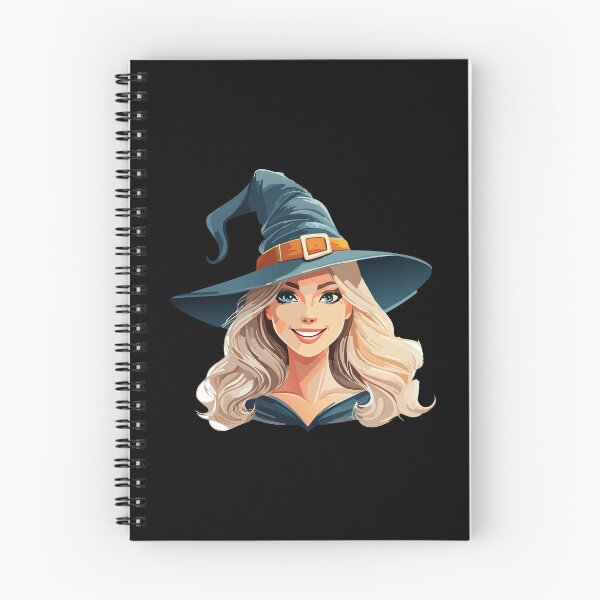 Item preview, Cartoon halloween witch portrait, Mysterious colors portrait illustration of a witch with a hat, perfect for Halloween and fantasy designs, Charming Witch Girl in Cloak and Hat designed and sold by Danler.