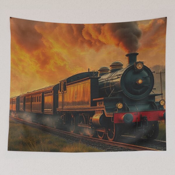 Item preview, Victorian Rail Travel - Steampunk Steam Train designed and sold by NaturePrints.