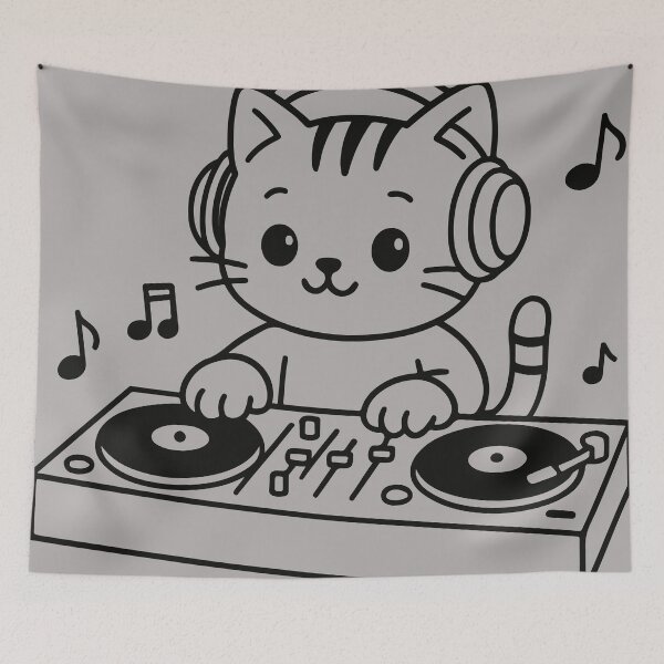 Item preview, Cat DJ designed and sold by Klaerika.