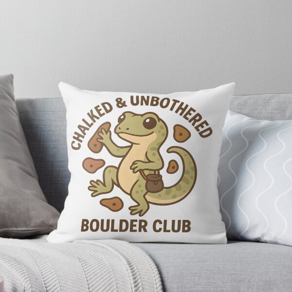 Item preview, Chalked & Unbothered – Boulder Club | Kawaii gecko bouldering design designed and sold by Cat & Coffee Studio.