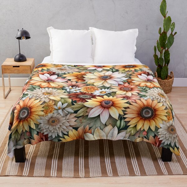 Item preview, Autumn Garden Blooms – Warm Botanical Floral Design designed and sold by AlmaMoArt.