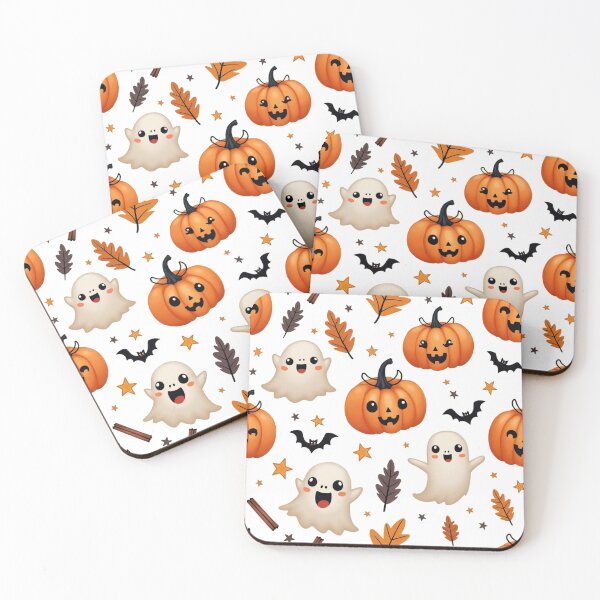 Item preview, Cute Halloween Pattern with Ghosts and Pumpkins | Spooky Kawaii Design designed and sold by VivoStudio.
