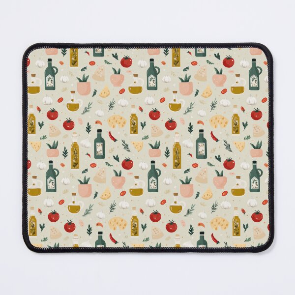 Item preview, Mediterranean Cooking Pattern – Minimalist Food Design with Ingredients designed and sold by Meiersbeste.