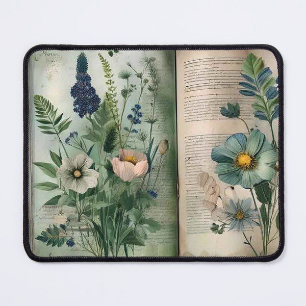Item preview, Vintage Wild Flower Journal Collection: Woodland Greens designed and sold by J Marielle Designs.