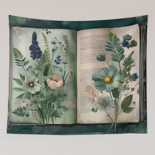 Item preview, Vintage Wild Flower Journal Collection: Woodland Greens designed and sold by J Marielle Designs.