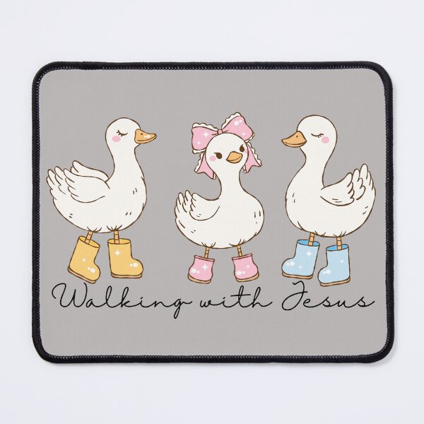 Item preview, Silly Goose Walking with Jesus Yellow, Pink, Blue designed and sold by Forevermore.