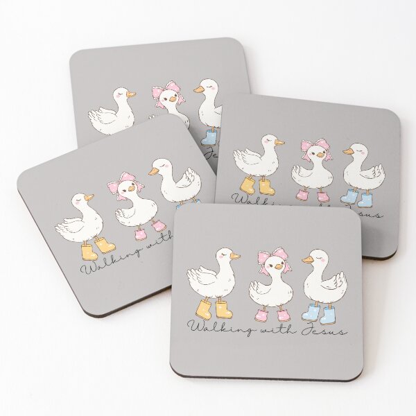 Item preview,  Silly Goose Walking with Jesus Yellow, Pink, Blue designed and sold by Forevermore.