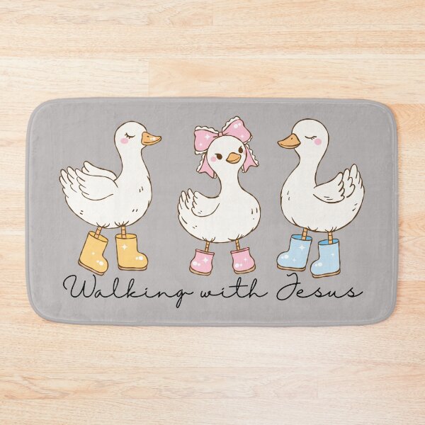 Item preview,  Silly Goose Walking with Jesus Yellow, Pink, Blue designed and sold by Forevermore.