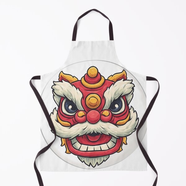 Item preview, Chinese Lion Dance Mask – Traditional Asian Festival Art Illustration designed and sold by DesignArtist.ia.