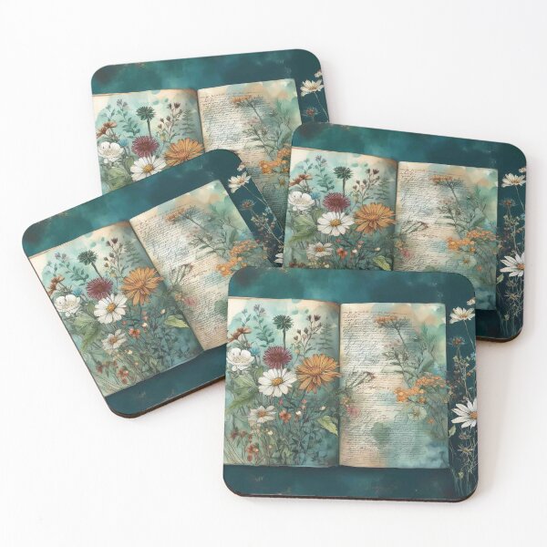 Item preview, Vintage Wild Flower Journal Collection: Daisy Green designed and sold by J Marielle Designs.
