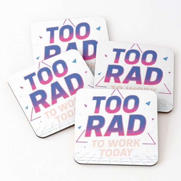Item preview, Too Rad To Work Today – Retro 80s Neon Design designed and sold by AlmaMoArt.