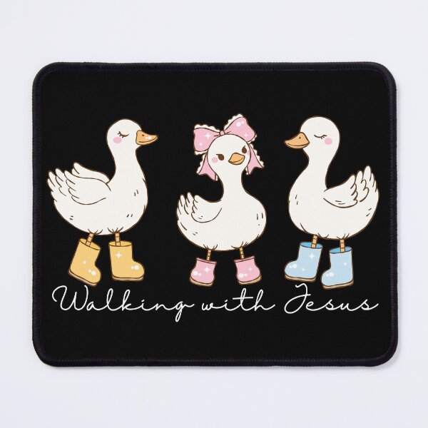 Item preview, Silly Goose Walking with Jesus, Yellow, Pink, Blue designed and sold by Forevermore.