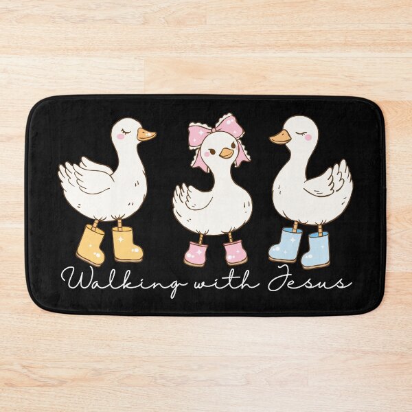 Item preview, Silly Goose Walking with Jesus, Yellow, Pink, Blue designed and sold by Forevermore.