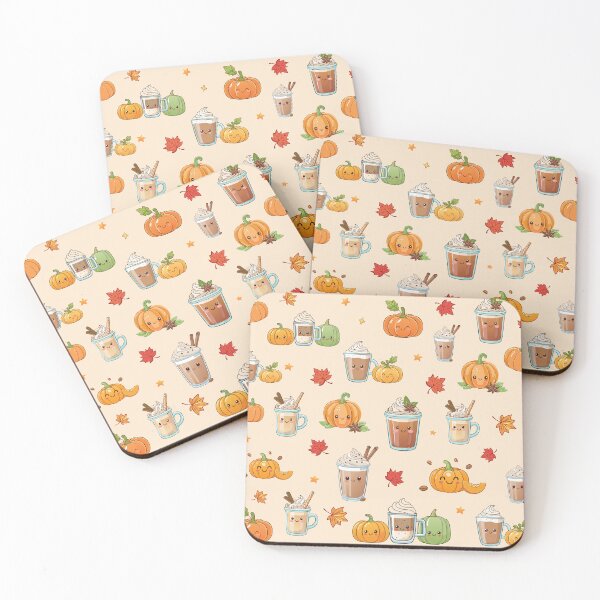 Item preview, Kawaii Pumpkin Spice Pattern | Cute Autumn Coffee Fall Aesthetic Design designed and sold by GrybDesigns.