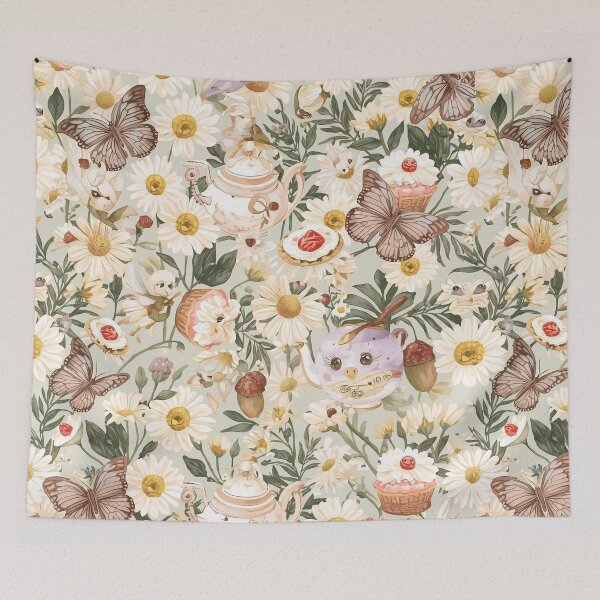 Item preview, Fairy Tea Party – Whimsical Cottagecore Pattern designed and sold by Deezyned.