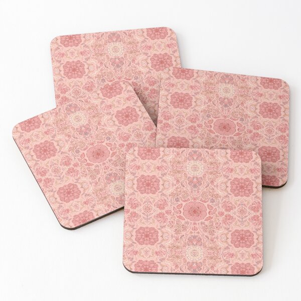 Item preview, Pink boho flower tapestry design designed and sold by CuteToots.