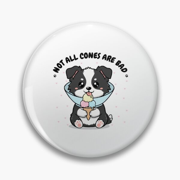 Item preview, Not All Cones Are Bad Border Collie Dog Cone - Funny Ice Cream designed and sold by The Real Life Symphony.