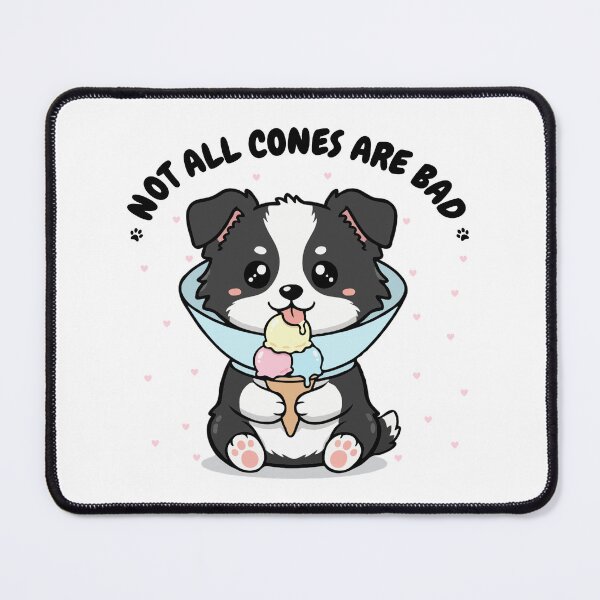 Item preview, Not All Cones Are Bad Border Collie Dog Cone - Funny Ice Cream designed and sold by The Real Life Symphony.