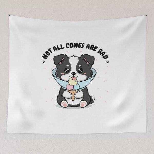 Item preview, Not All Cones Are Bad Border Collie Dog Cone - Funny Ice Cream designed and sold by The Real Life Symphony.