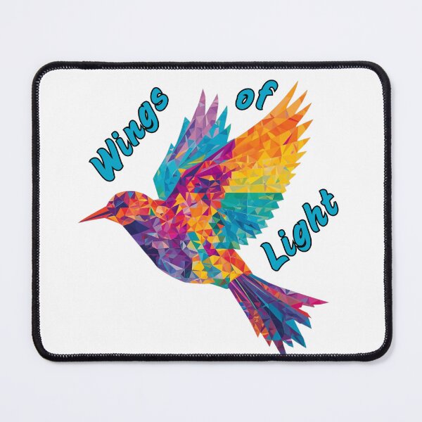 Item preview, Wings of Light – Rainbow Geometric Bird in Flight designed and sold by TheDreamAtelier.