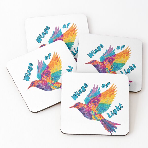Item preview, Wings of Light – Rainbow Geometric Bird in Flight designed and sold by TheDreamAtelier.