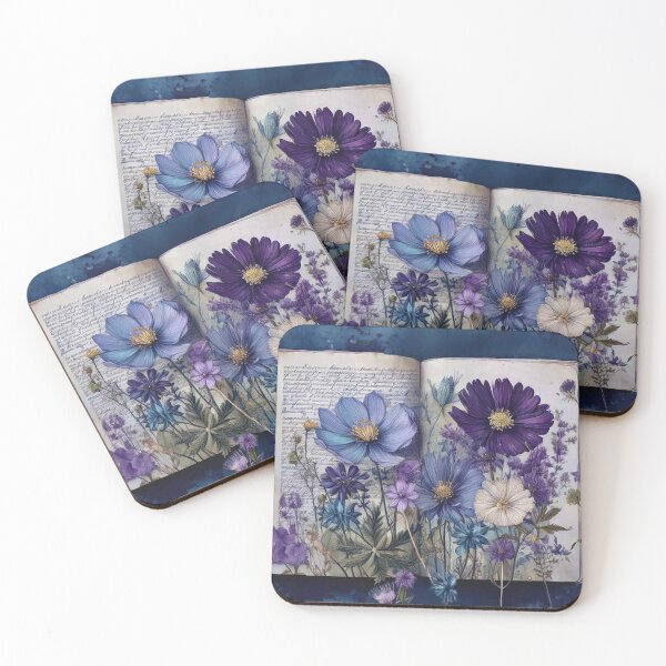 Item preview, Vintage Wild Flower Journal Collection: Purple Twilight designed and sold by J Marielle Designs.