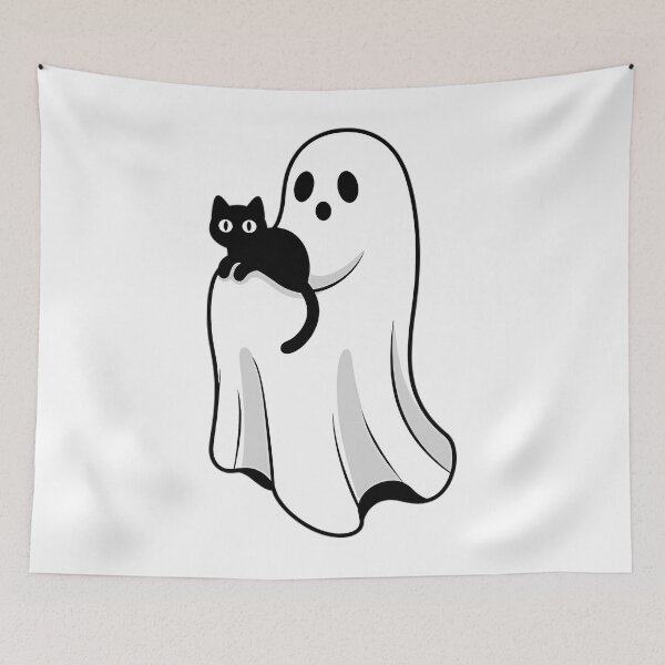 Item preview, Ghost Holding Black Cat designed and sold by Mason-Pride.