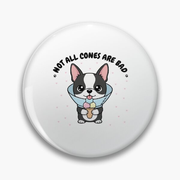 Item preview, Not All Cones Are Bad Boston Terrier Dog Cone - Funny Ice Cream designed and sold by The Real Life Symphony.
