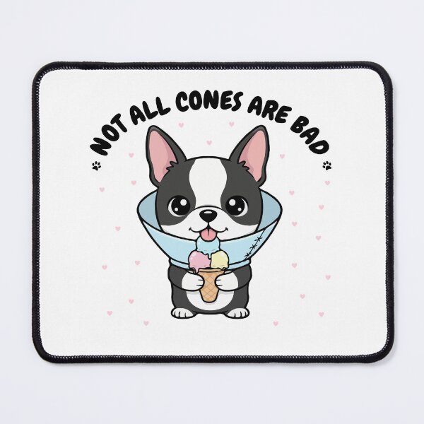 Item preview, Not All Cones Are Bad Boston Terrier Dog Cone - Funny Ice Cream designed and sold by The Real Life Symphony.