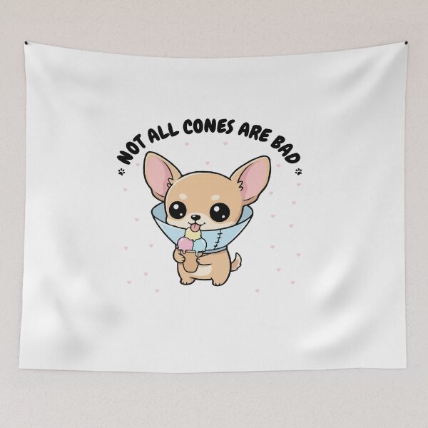 Item preview, Not All Cones Are Bad Chihuahua Dog Cone - Funny Ice Cream designed and sold by The Real Life Symphony.