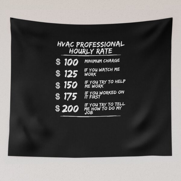 Item preview, HVAC Hourly Rate HVAC Tech Technicians Heating Cooling Shirt designed and sold by LookTwice.