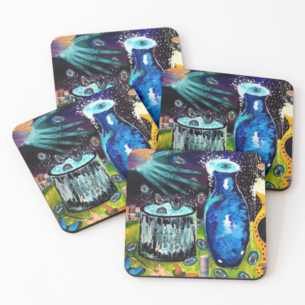 Item preview, Bugs and Bones - Acrylic and collage on stretched canvas designed and sold by Jamie  Taylor.