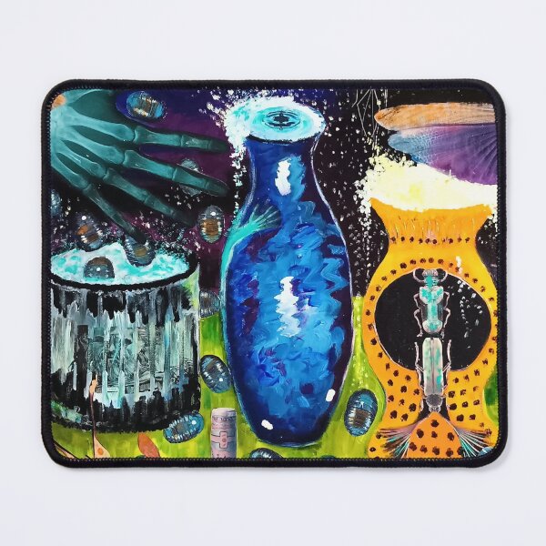 Item preview, Bugs and Bones - Acrylic and collage on stretched canvas designed and sold by Jamie  Taylor.