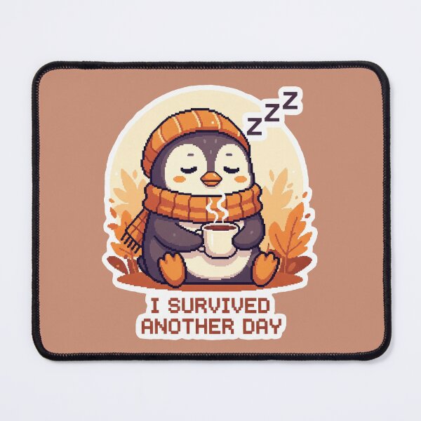 Item preview, Pinguin I survived another day sticker designed and sold by Nubitra.