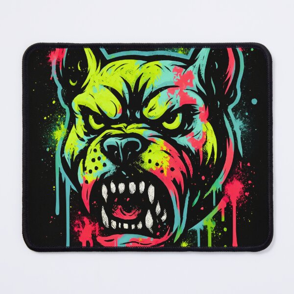 Item preview,  “Graffiti Snarl – Neon Rage Dog” designed and sold by AG Clothing Shop.