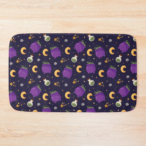 Item preview, Witchy Cauldrons & Moons – Cute Halloween Pattern designed and sold by QuietBloom80.