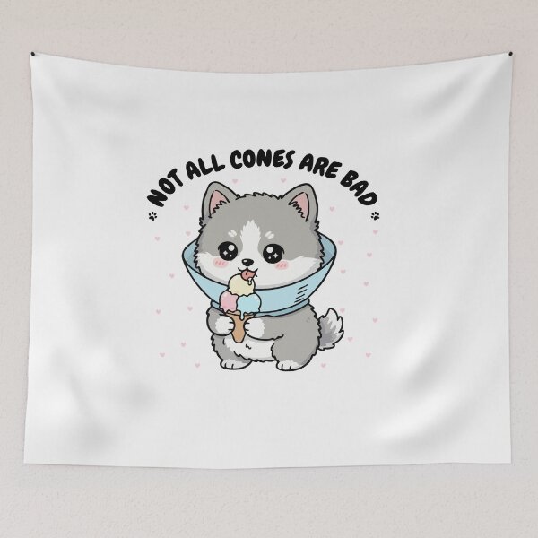 Item preview, Not All Cones Are Bad Keeshond Dog Cone - Funny Ice Cream designed and sold by The Real Life Symphony.