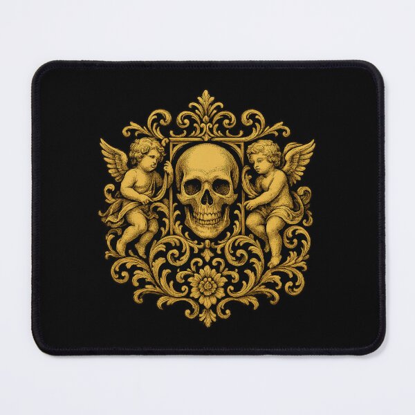 Item preview, Baroque Halloween Skull Ornamental designed and sold by Prints-by-Olaf.