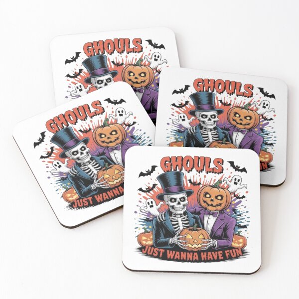 Item preview, Halloween Skeleton & Pumpkin Head Design – “Ghouls Just Wanna Have Fun” | Funny Spooky Costume Party Art for Horror & Halloween Lovers designed and sold by GemBob Creations.