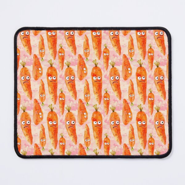 Item preview, Grimacing carrot pattern in watercolor paint designed and sold by jeannenowak.