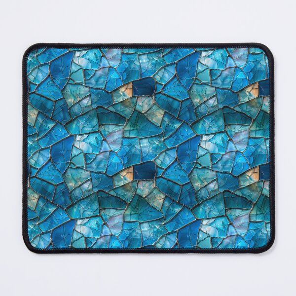 Item preview, Deep Sea Blue Stained Glass Mosaic designed and sold by NTGUILTY.