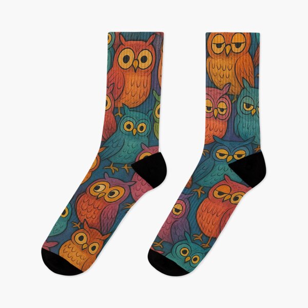 Item preview, Whimsical Woodland Owls – Hand-Drawn All-Over Print designed and sold by getpressedshirt.