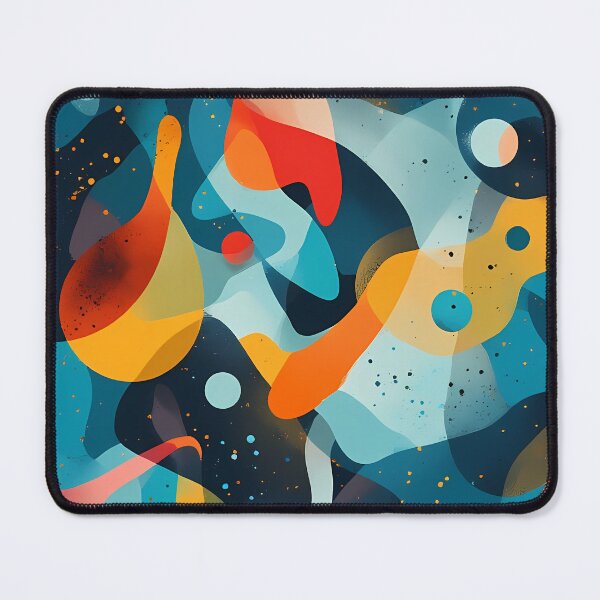 Item preview, Abstract art featuring vibrant colors like orange, red, and blue, with fluid shapes and a textured background designed and sold by Innercosmic.