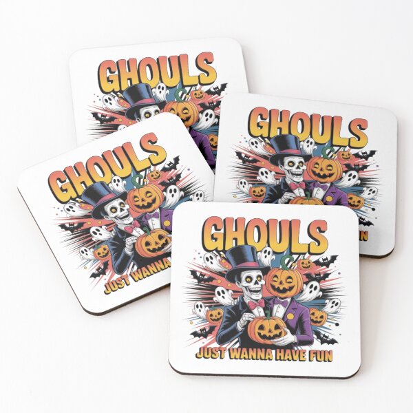 Item preview, Halloween Skeleton & Pumpkin Head Design – “Ghouls Just Wanna Have Fun” | Funny Retro Horror Art for Spooky Season Lovers designed and sold by GemBob Creations.