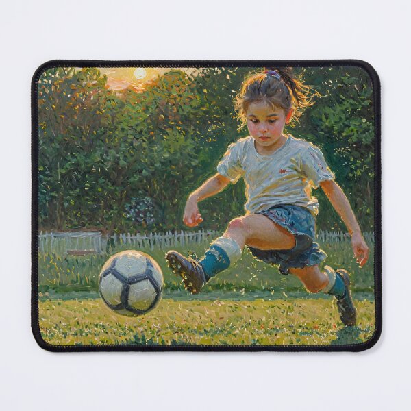Item preview, Little girl playing football designed and sold by sid1802.
