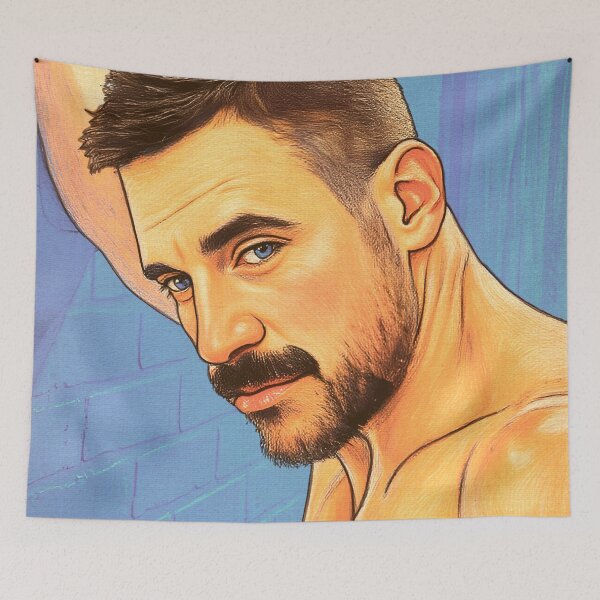 Item preview, Muscle Hunk with Blue Eyes I designed and sold by Hunkyismything.
