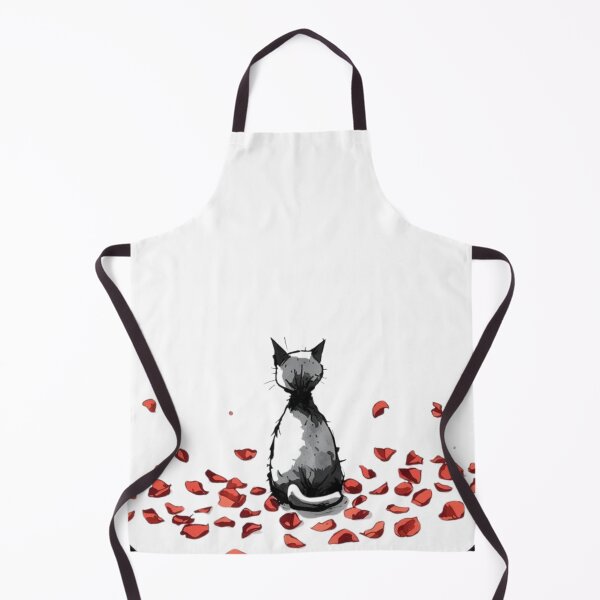 Item preview, Soft World – Cat and Falling Petals | Poetic Minimal Art designed and sold by jelonkaa.
