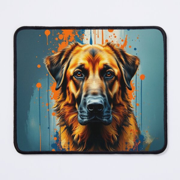 Item preview, Anatolian Shepherd Portrait with Abstract Paint Splashes designed and sold by The Digital Compass.
