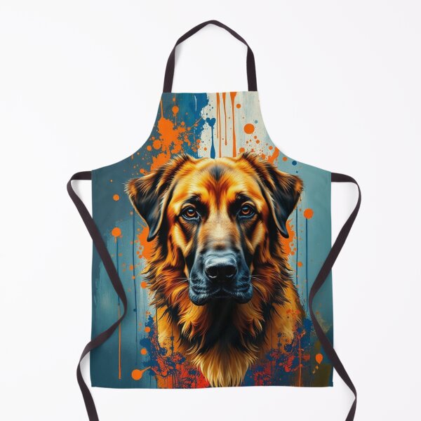 Item preview, Anatolian Shepherd Portrait with Abstract Paint Splashes designed and sold by The Digital Compass.